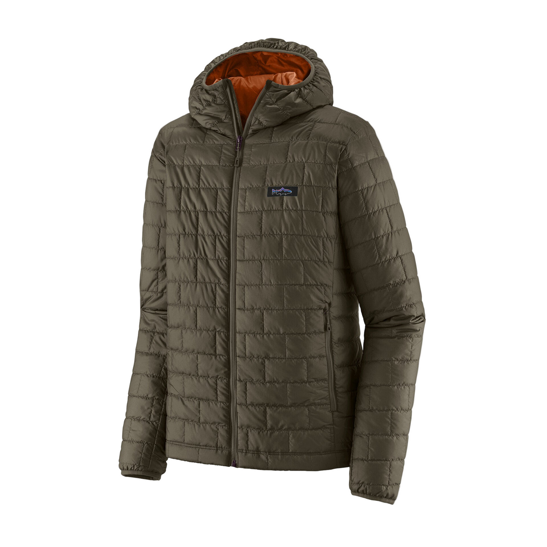 Patagonia Men's Nano Puff - Fitz Roy Trout Hoody - Pine Needle Patagonia Men's Nano Puff - Fitz Roy Trout Hoody - Pine Needle
