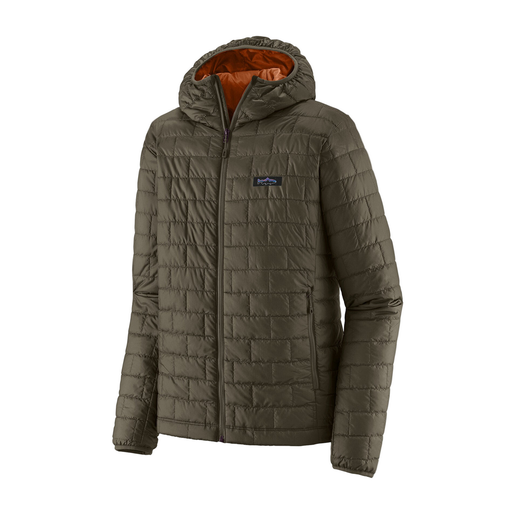 Patagonia Men's Nano Puff - Fitz Roy Trout Hoody - Pine Needle