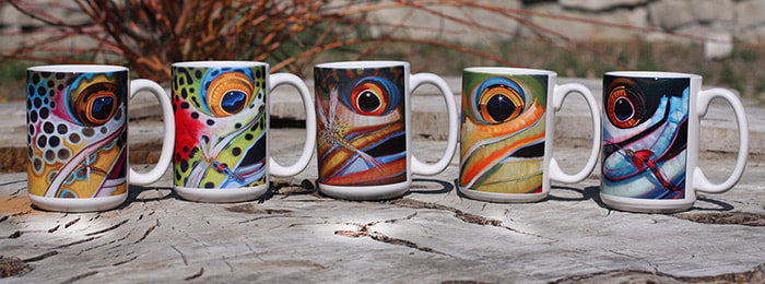 DeYoung Fish Face Coffee Mug- Brown