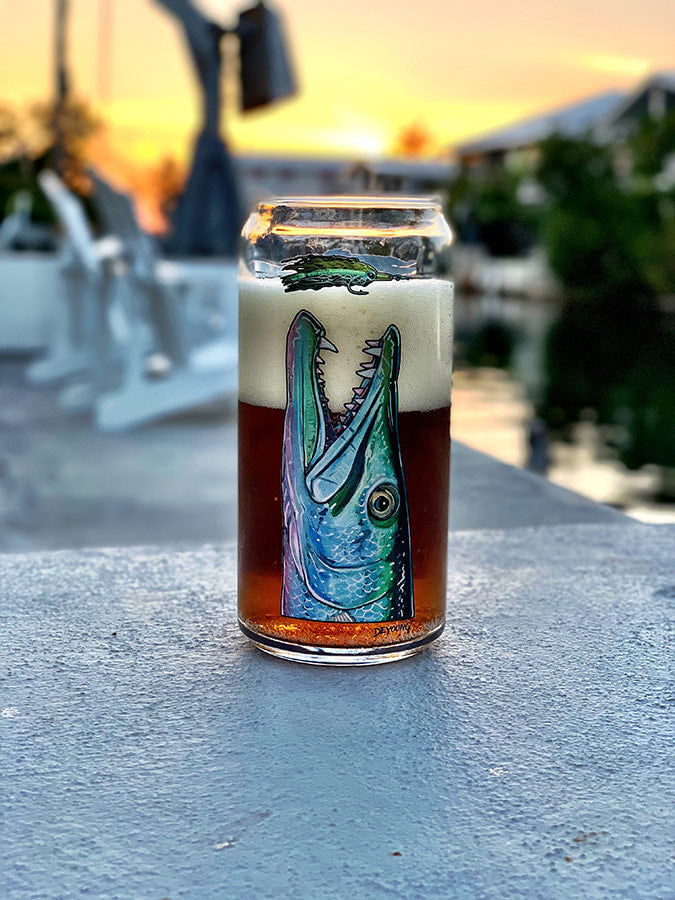 DeYoung Beer Can Glass- Tarpon