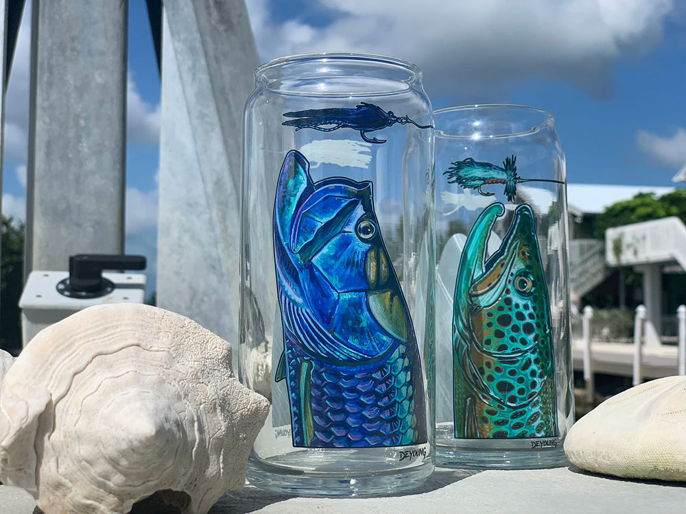 DeYoung Beer Can Glass- Tarpon