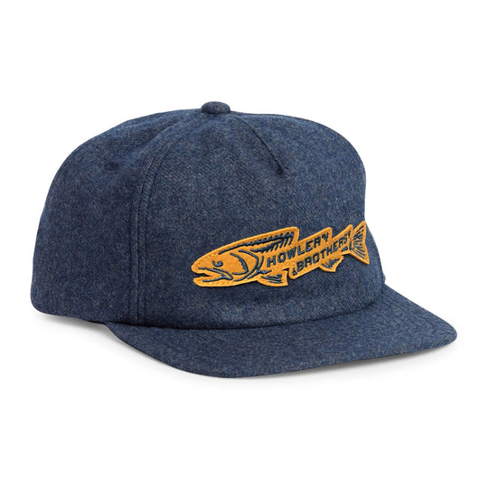 Howler Bros Unstructured Snapback Hat Trout Bolt: Navy Heather
