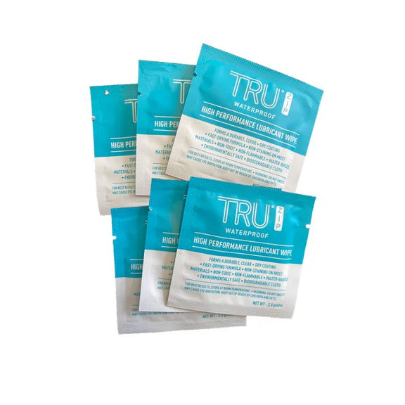 TruZip Waterproof Zipper Wipes- 6pk